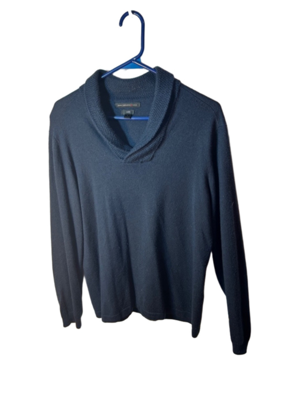 John Varvatos USA Luxe Navy Knit Pullover size L men’s